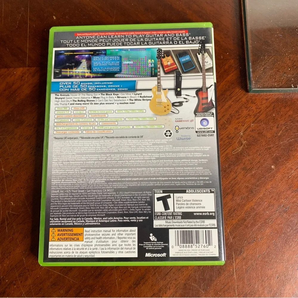 Xbox 360 Rocksmith Authentic Guitar Games Video Game